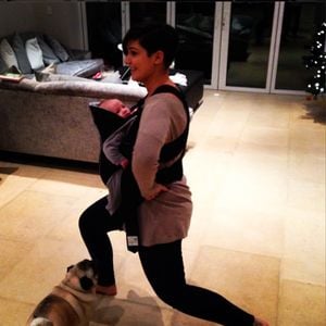 Frankie Sandford and baby Parker