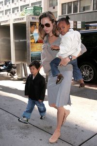 Angelina Jolie with Zahara and Pax