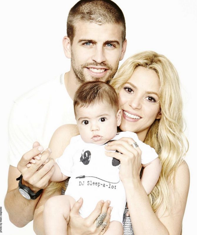 Shakira, Piqué y Milan