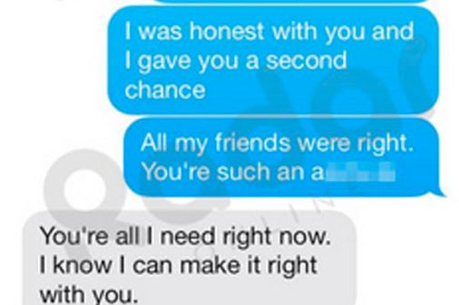 Justin Bieber and Selena Gomez texts