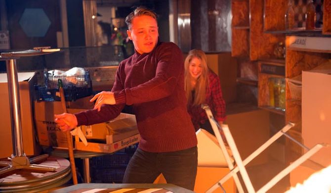 Holly and Jason are trapped
