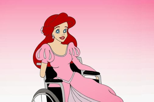 Ariel La Sirenita con minusvalía