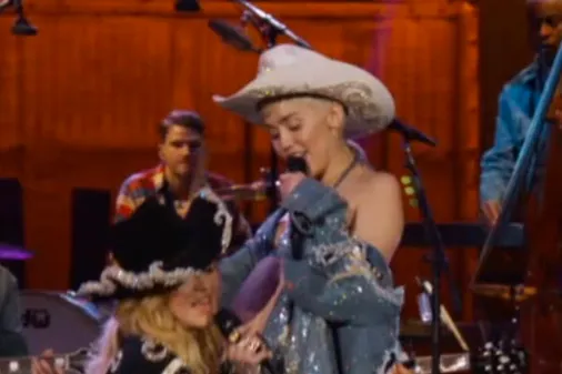 Miley Cyrus and Madonna