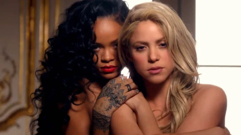 WATCH: Rihanna and Shakira share a naked embrace in their sexy new music video
