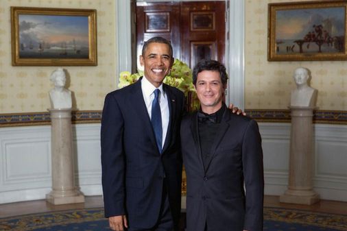 Alejandro Sanz y Barack Obama