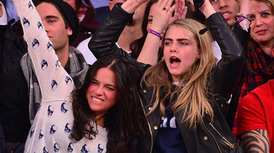 New besties Cara Delevingne and Michelle Rodriguez spar with lightsabers in London