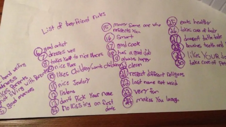 Doesn't Pick Your Nose: Perfect Boyfriend Rules According To 6 Year Old Girl