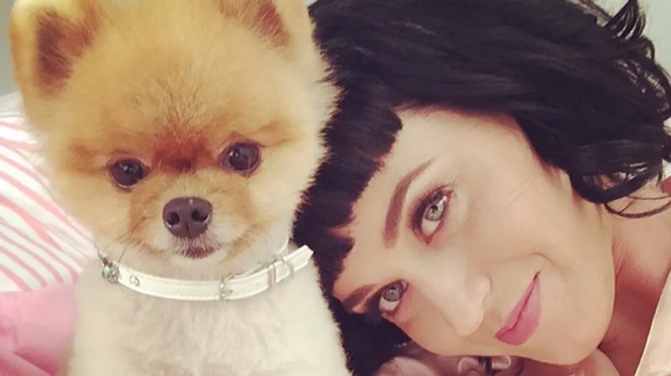 Check out Katy Perry’s new bangs, and a ring on THAT finger?