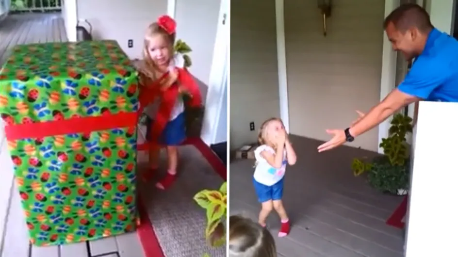 Cette petite ne s'attendait certainement pas à recevoir un si beau cadeau pour son anniversaire ! (vidéo)