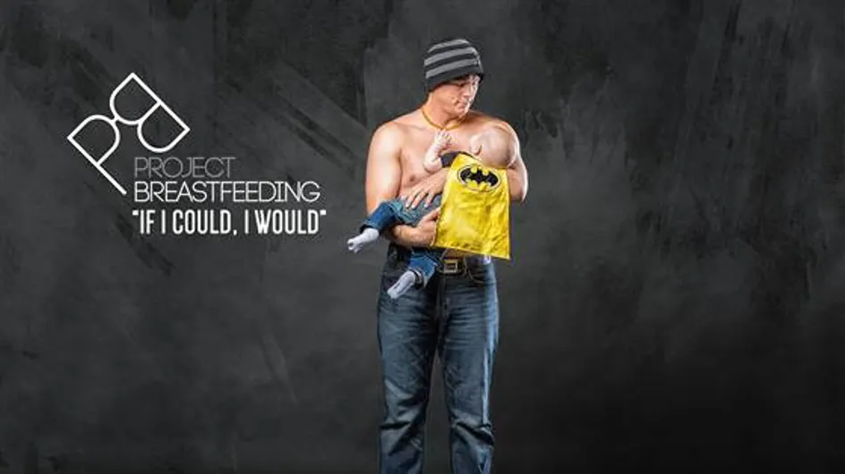 "Si je pouvais, je le ferais" : Ces hommes qui prennent la pose en faveur de l'allaitement