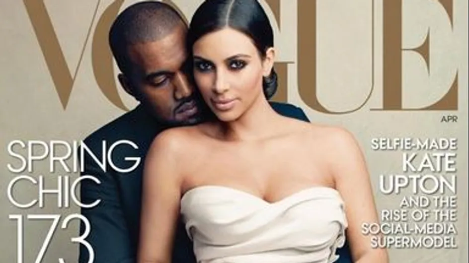Kim Kardashian : En robe de mariée pour la couverture de Vogue (Photos)