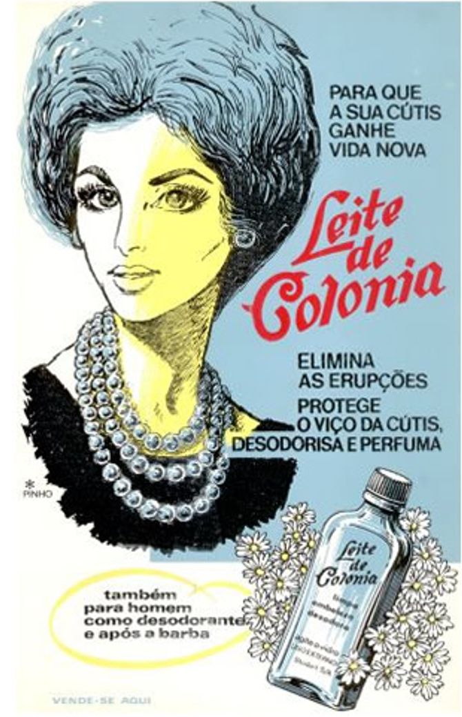 Comercial antigo do leite de Colônia