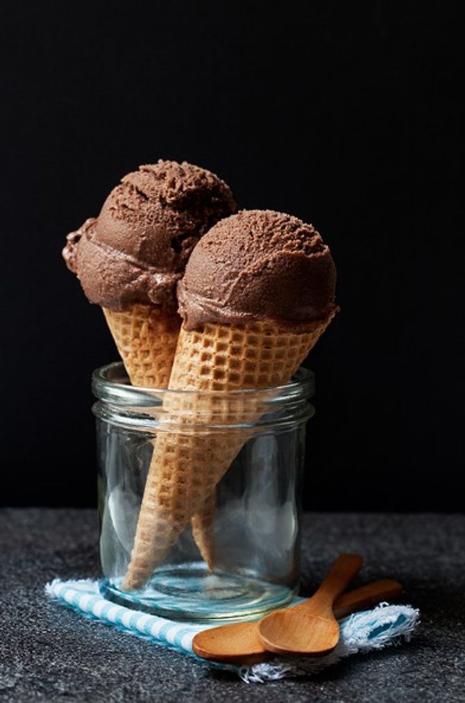 Sorbet chocolat - tonka - fleur de sel