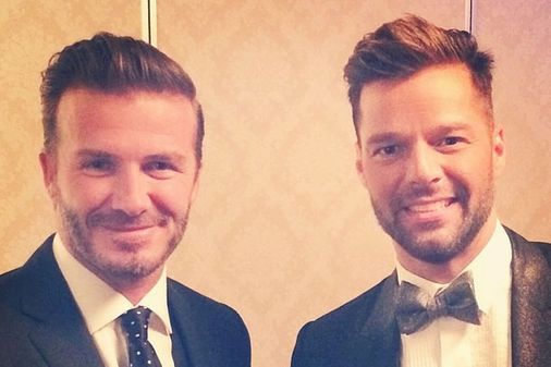 Ricky Martin y David Beckham