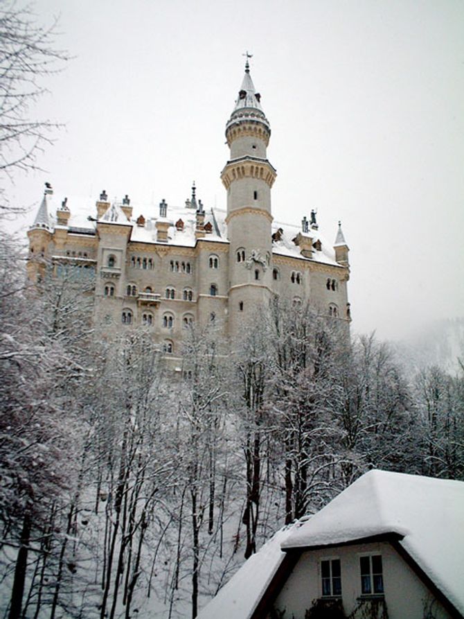Castelo de Neuschwanstein no inverno