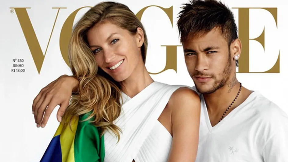 Gisele Bündchen : Sexy en couverture de Vogue avec le footballeur Neymar