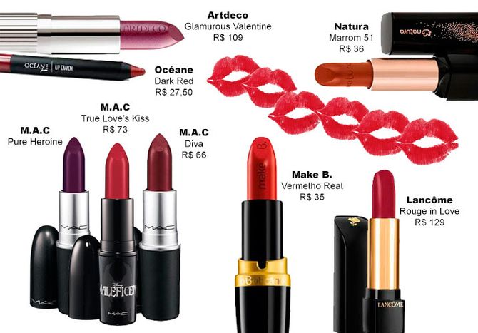 Vermelho, roxo ou marrom?