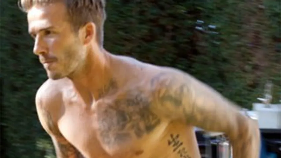 David Beckham corre en calzoncillos