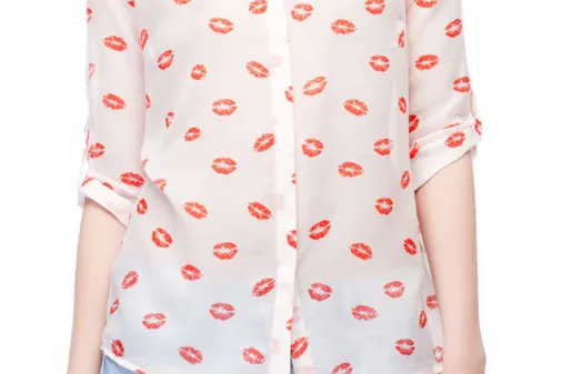 Bloes Stradivarius rode lippen motief - 15,95 €