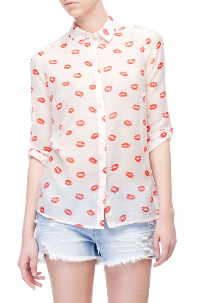 Bloes Stradivarius rode lippen motief - 15,95 €