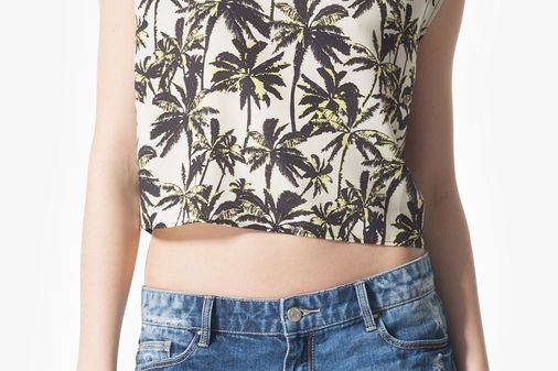 Tee-shirt Stradivarius imprimé palmier - 19,95 €