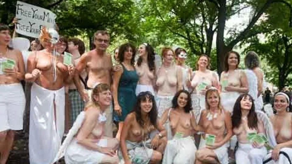 Topless campaign for women's right to bare all