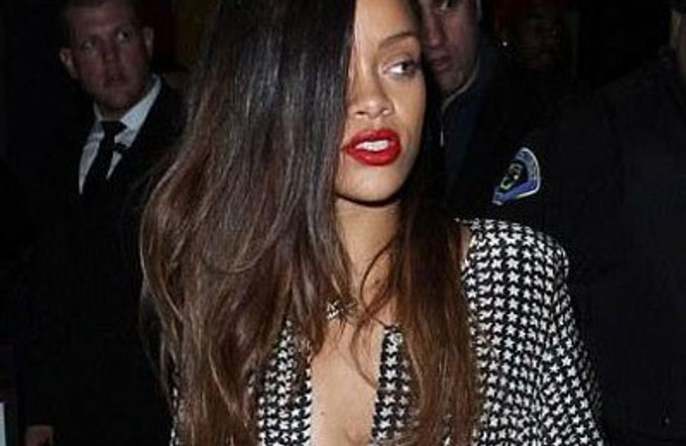 Rihanna Debuts New Ombre Hair Do