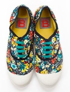 Tijdloze sneakers Bensimon gebloemde versie