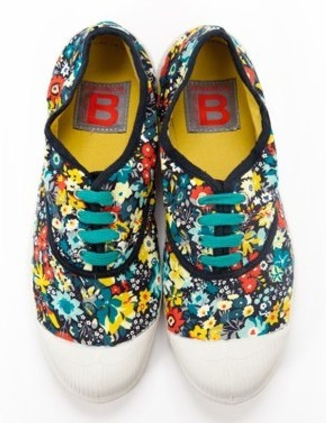 Tijdloze sneakers Bensimon gebloemde versie