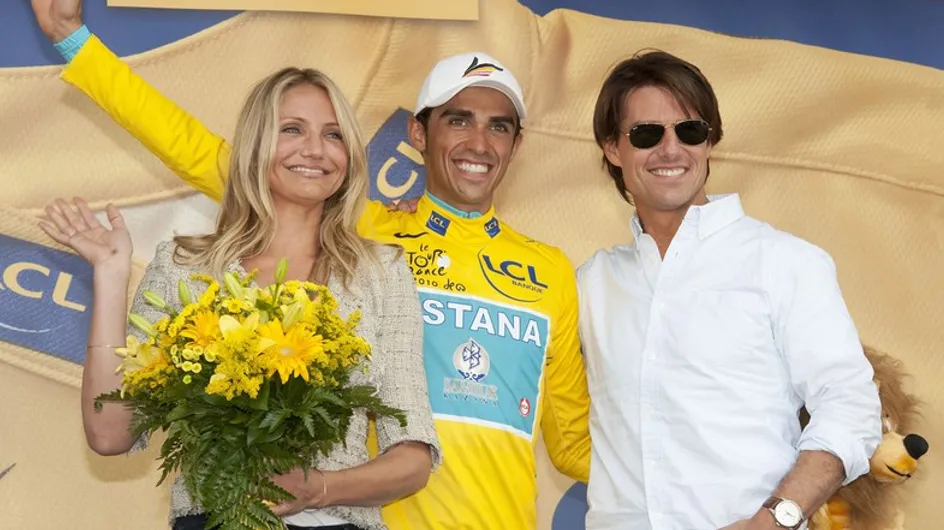 Vidéo : Cameron Diaz et Tom Cruise sur le podium avec Contador