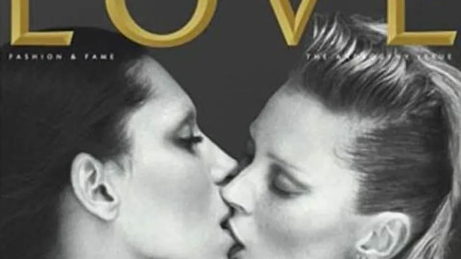 Kate Moss embrasse un transsexuel en une de LOVE !
