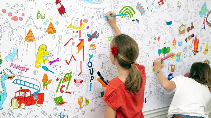 Grand Coloriage Une Fresque De Coloriage Geante Pour Les Enfants