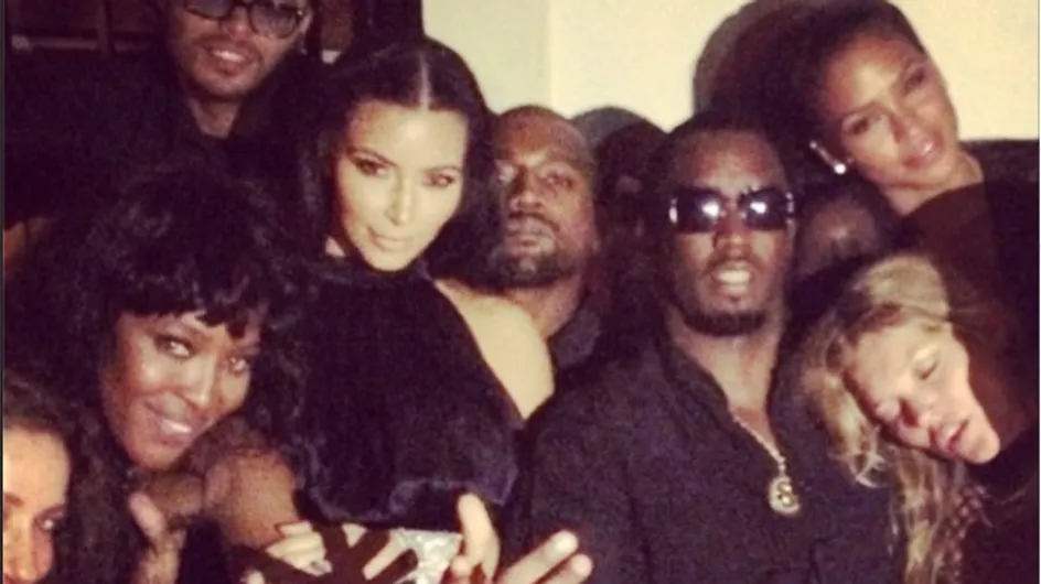 Kim Kardashian, Kanye West, Kate Moss, Naomi Campbell : Tous réunis dans un selfie de Puff Daddy