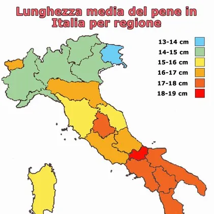 Mappa Delle Dimensioni Del Pene Regione Per Regione