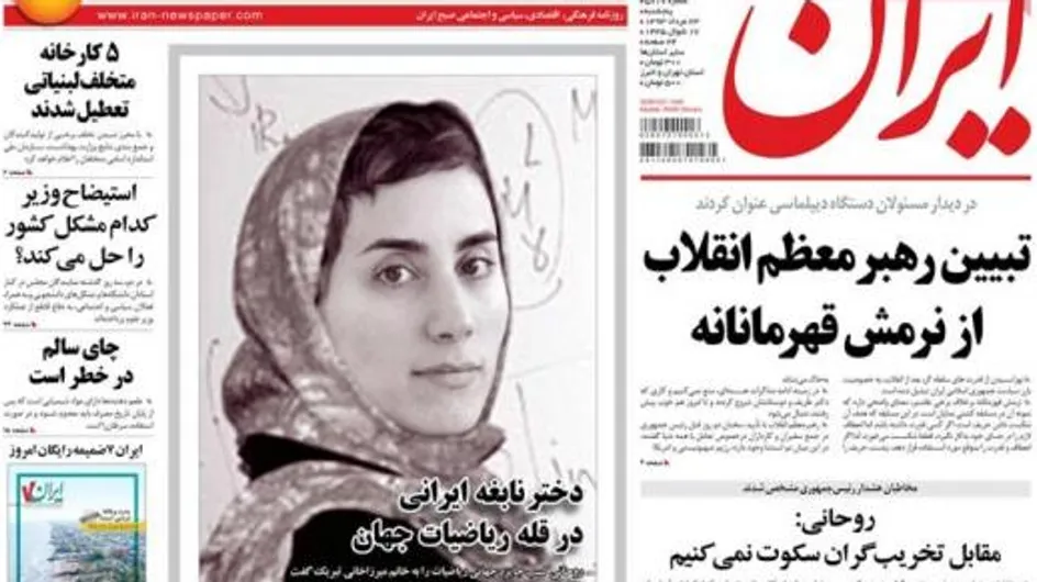 La prensa iraní le pone el velo a la laureada Maryam Mirzakhani