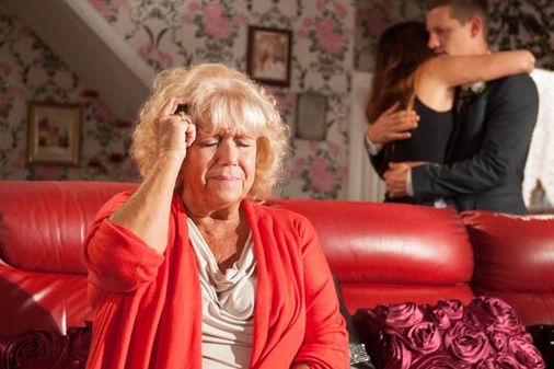 Grace rushes to Nana McQueen’s aid