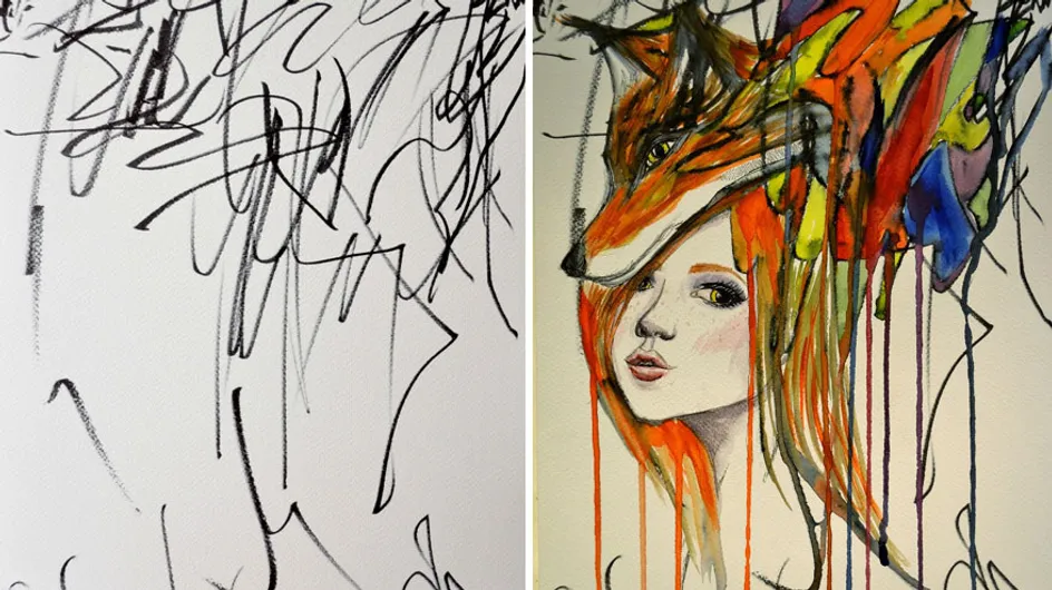 This Mum Turns Her Daughter's Scribbles Into Incredible Art