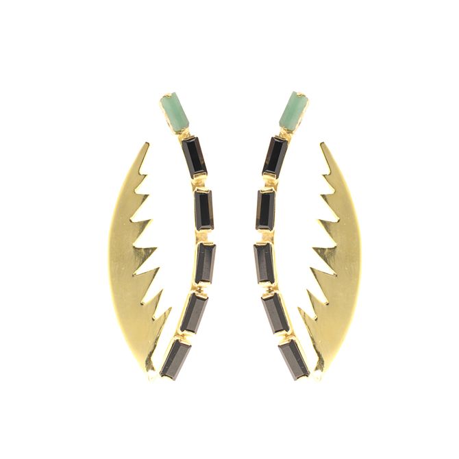 Oorring Swarovski en Opaal
