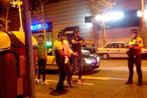Piqué discute con la Guardia Urbana de Barcelona