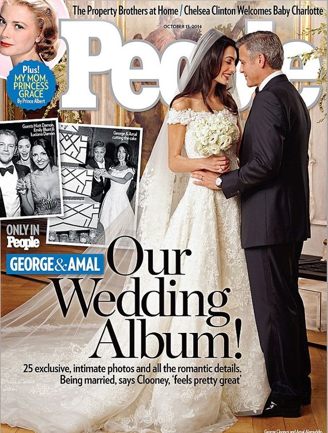 Amal Alamuddin veste Oscar de la Renta para casar com George Clooney