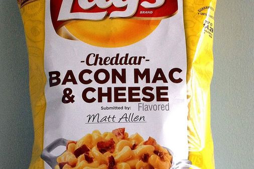 Patatas con sabor a macarrones con bacon y queso