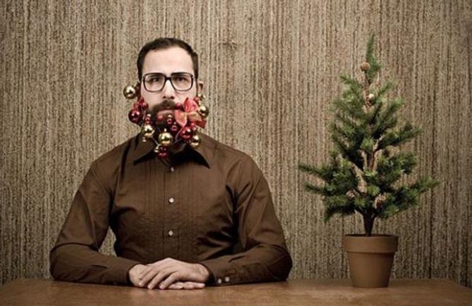 Adornos navideños para barbas