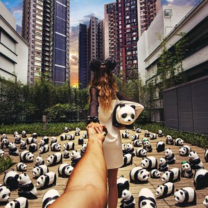 Pandaausstellung in Hongkong