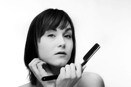 Afeitado facial femenino