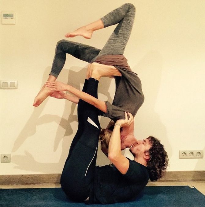 Carles Puyol y Vanesa Lorenzo