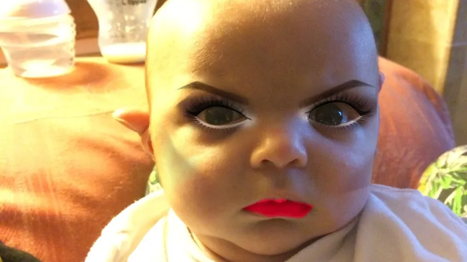 Cette maman utilise une application pour maquiller son fils de seulement 7 semaines ! (photos)
