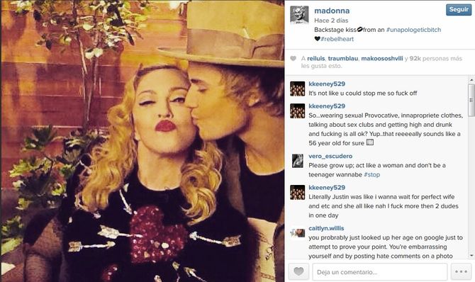 Madonna y Justin Bieber
