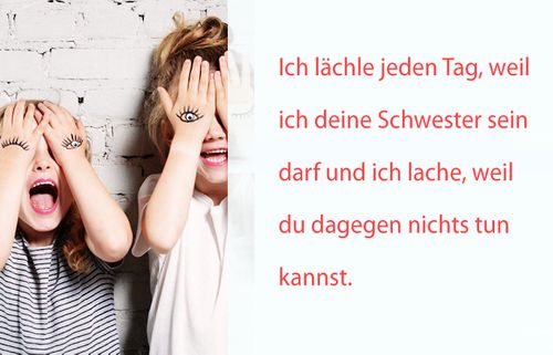 Süßer für langer schwester text Süßer Text