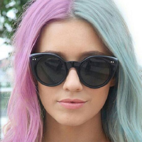 Split Dyed Hair Half And Half Hairstyles