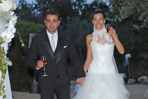 Xavi Hernández y Nuria